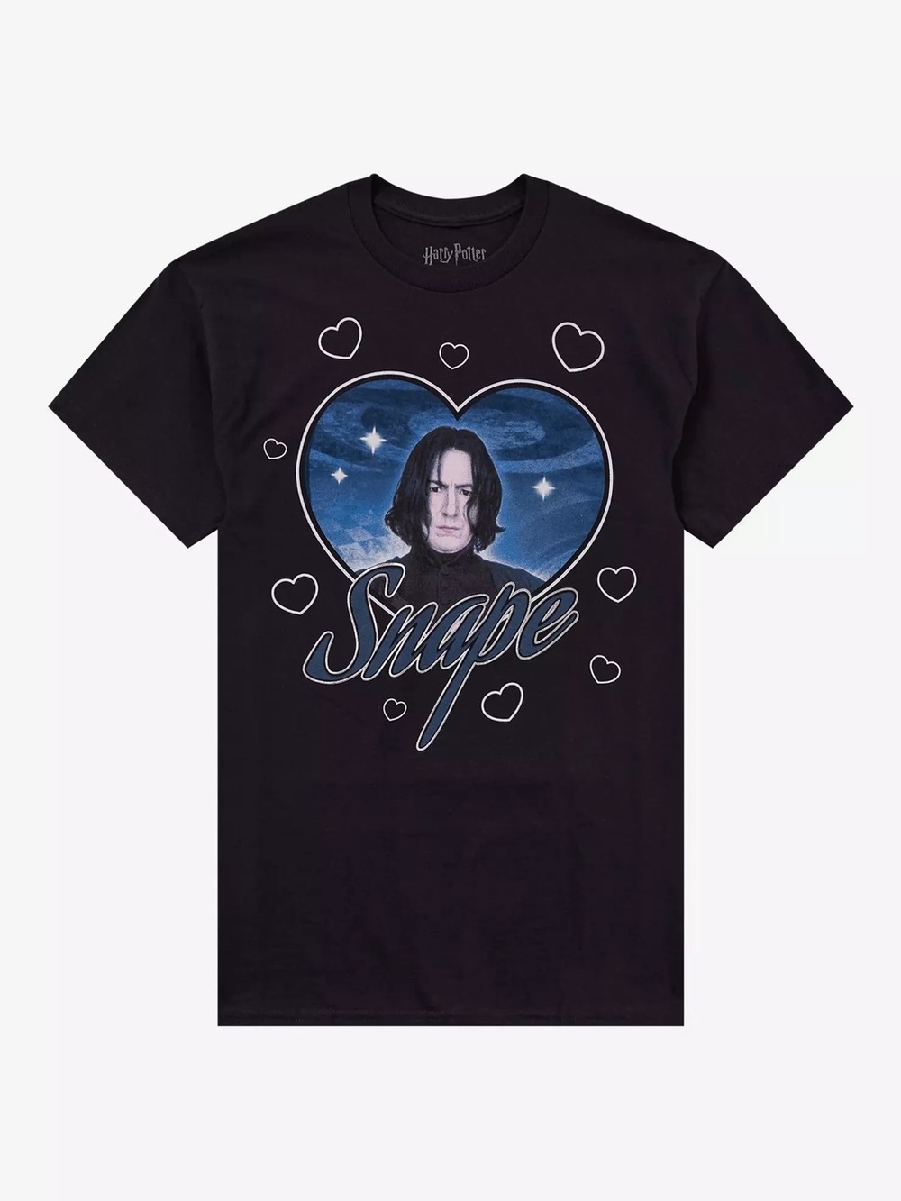 NWT Harry Potter Snape Hearts Girls T-Shirt Black